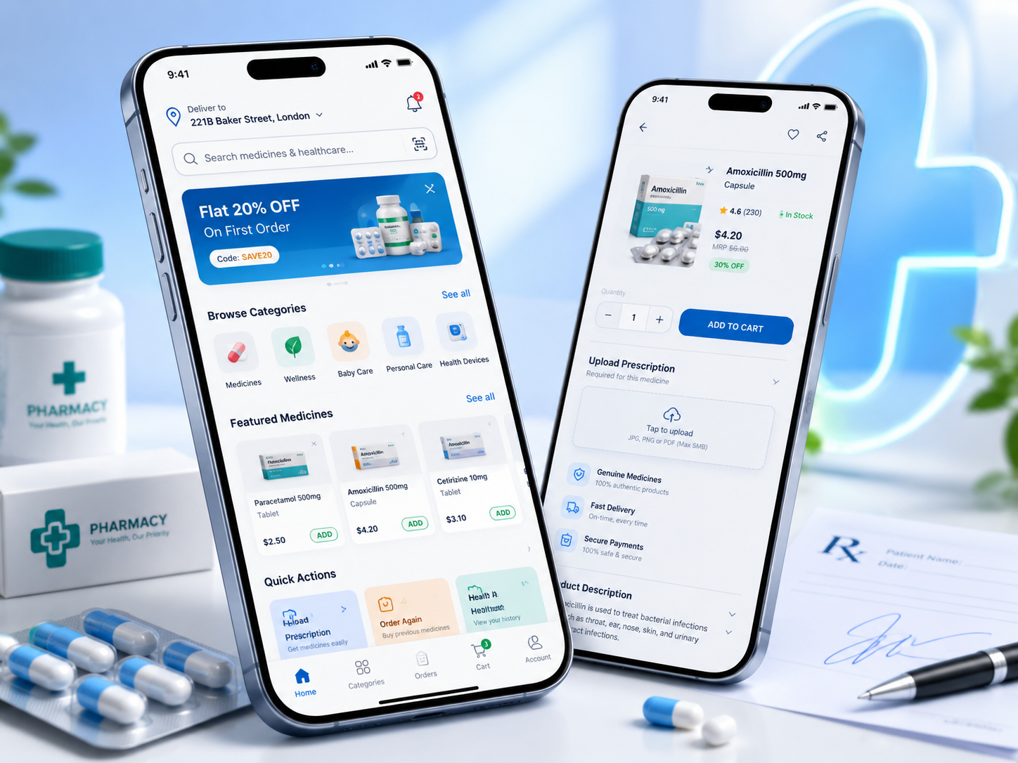 E-pharmacy mobile application project cover