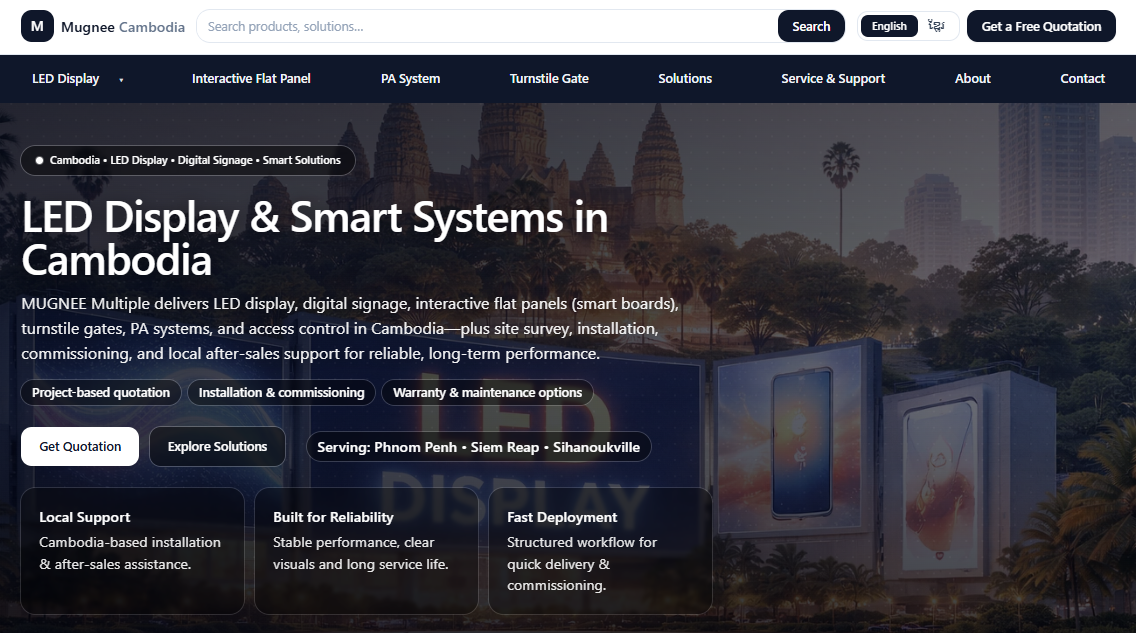 Mugnee Cambodia website and SEO project cover