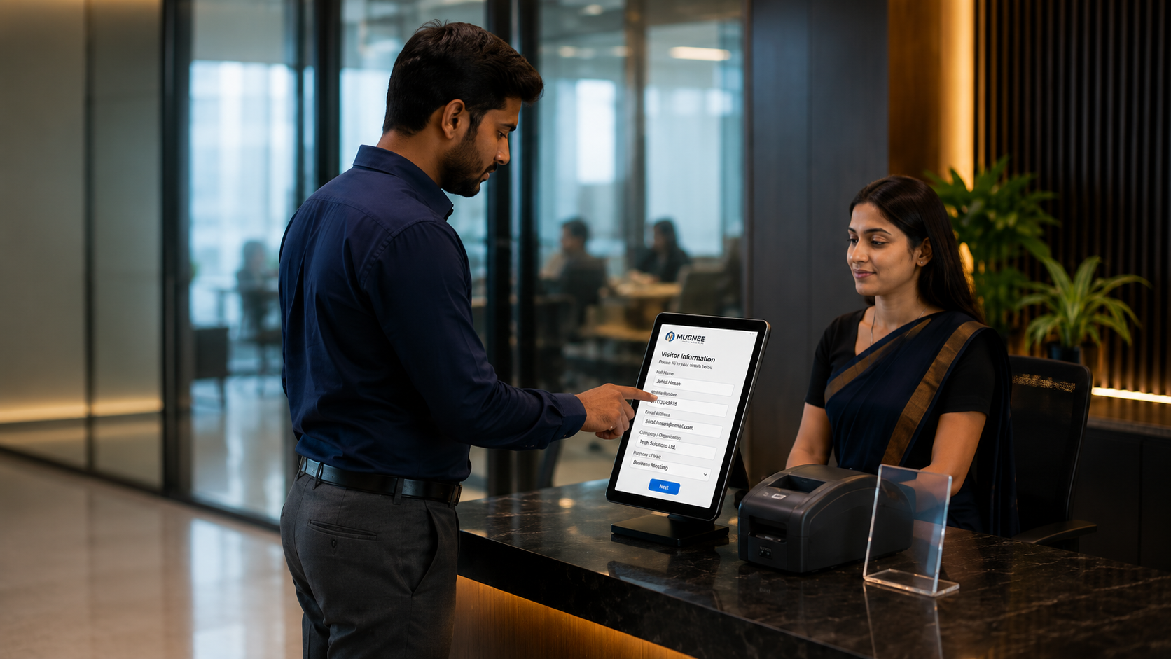 Visitor management software hero background